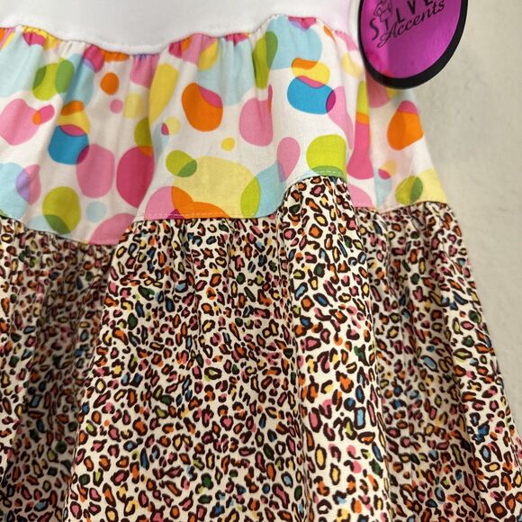 Rainbow baby Dress Mix Print Ruffle Casual Short Sleeve toddler size 2T - Picture 4 of 9